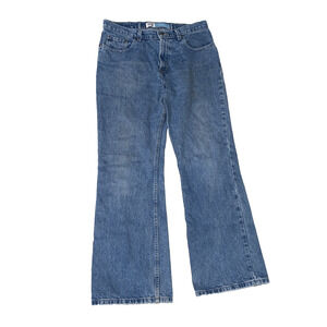 Faded Glory Petite 8 Women Retro 80s Style FLARE Blue Denim Jeans 100% Cotton